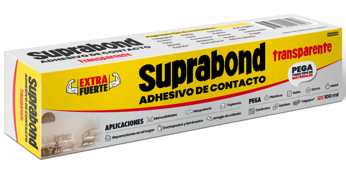 ADHESIVO CONTACTO TRANSPARENTE 1LT SUPRABOND