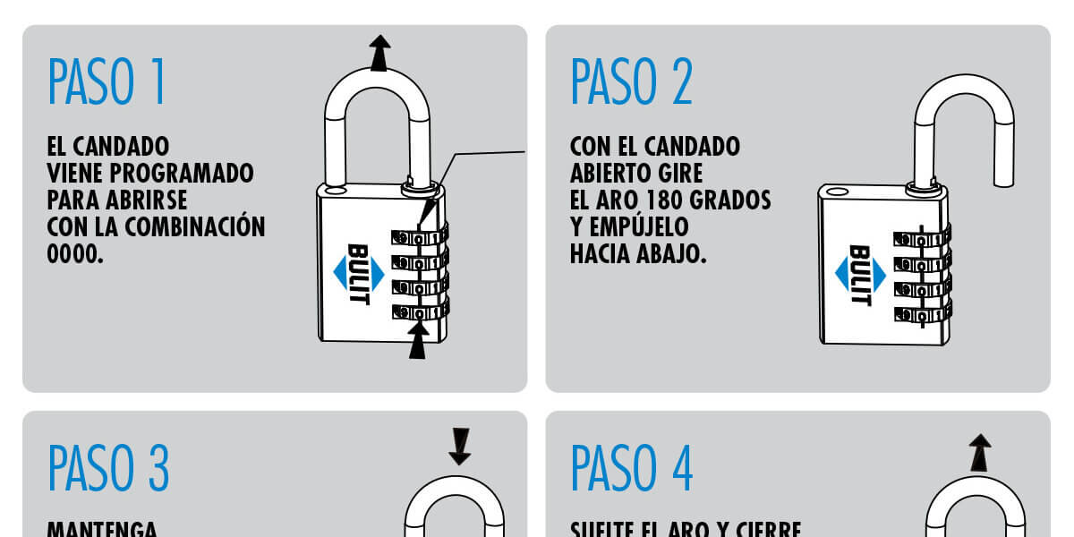 pasado Resistencia caos Candado Combinación Aluminio – Suprabond