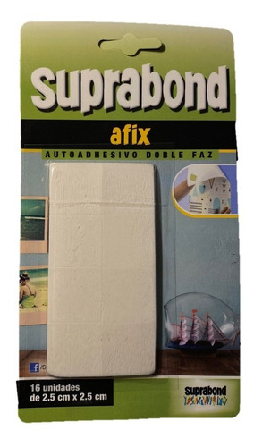 Autoadhesivo doble faz - Placa de 16 unidades de 2,5 x 2,5 cm