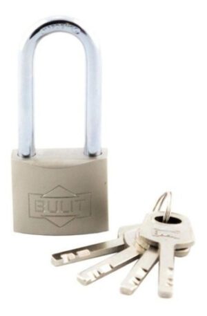 Candado reforzado de acero niquelado aro largo - 50 mm