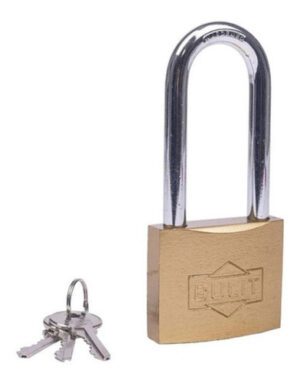 Candado reforzado de bronce doble traba y aro largo - 30 mm - 3 llaves