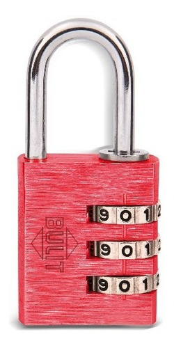 Candado de aleación de aluminio rojo - 3 combinaciones - 20 mm