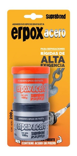 Erpox acero - epoxi en pasta - pote 200 gr