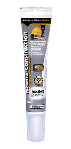 Sellador de silicona construcción neutra - transparente 110 ml (Pomo)