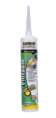 Sellador acrílico pintable - blanco 280 ml