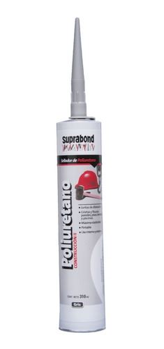 Sellador de poliuretano - construcción II - gris 310 ml