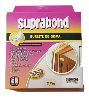 Burlete de goma - autoadhesivo - marrón - perfil P 5,2cm