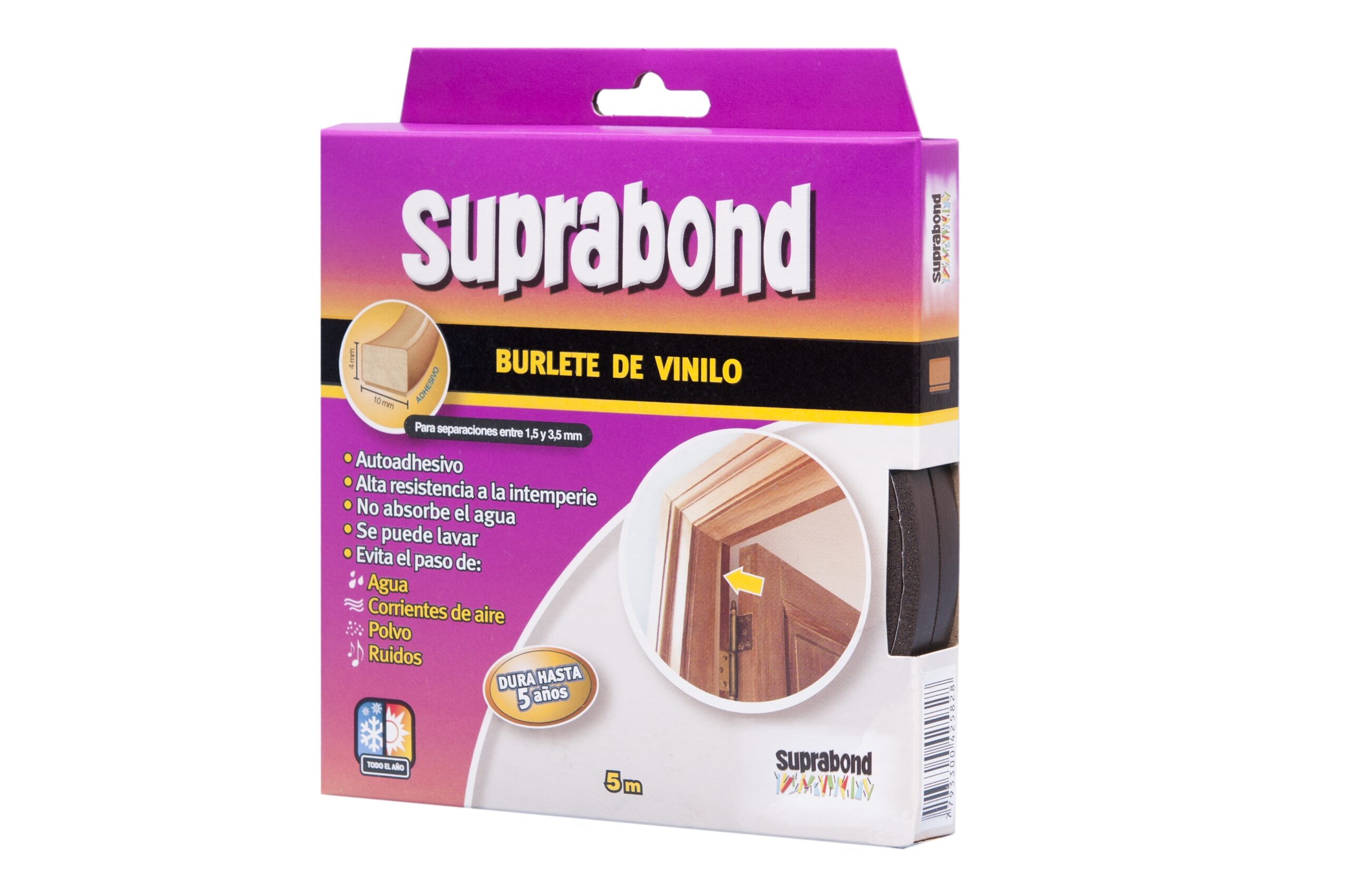 Burlete vinilo SLT V marron suprabond