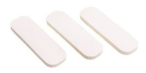 Topetina rectangular - blanca - espesor 5 mm