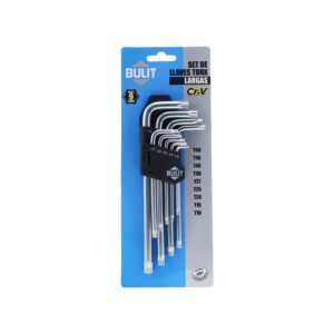 Set de llaves torx largas 9 piezas - cromo vanadio